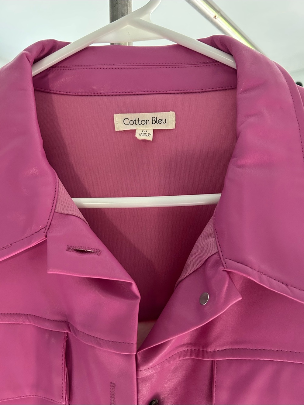 Talbots Fuchsia Button-Front Shirt Jacket - Picture 2 of 2